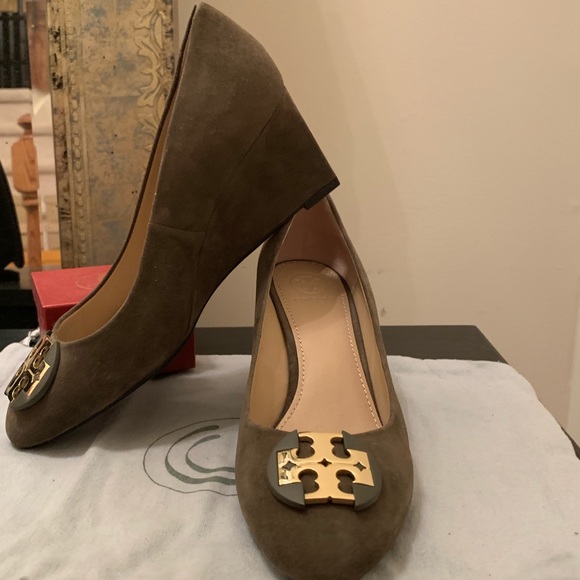 Tory Burch Shoes - Moss Green Tory Burch Wedges